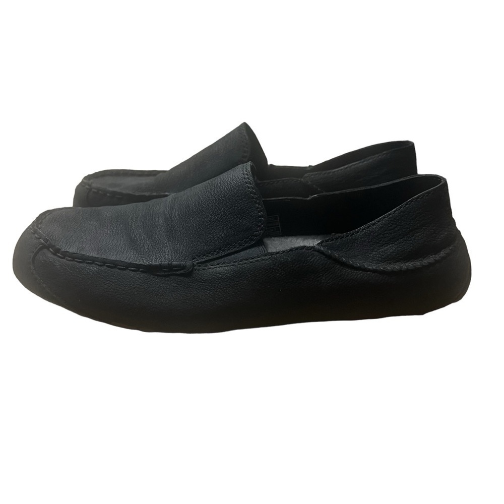 UGG Men's Driving Loafer in Classic Black Leather Size 12 - Picture 6 of 11